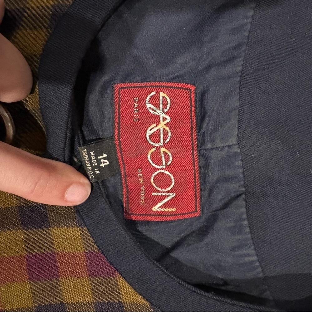 Vintage Sasson Checkered Women's Jacket - Picture 4 of 9